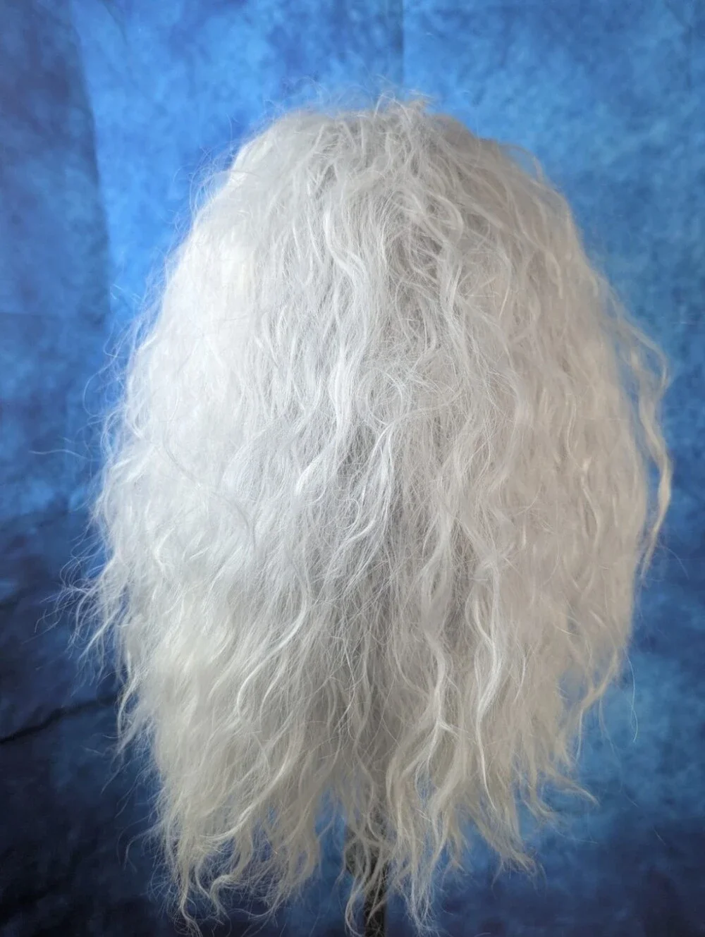 Witchy White Grey Synthetic Wig Mid-Length Adjustable Cap NIB